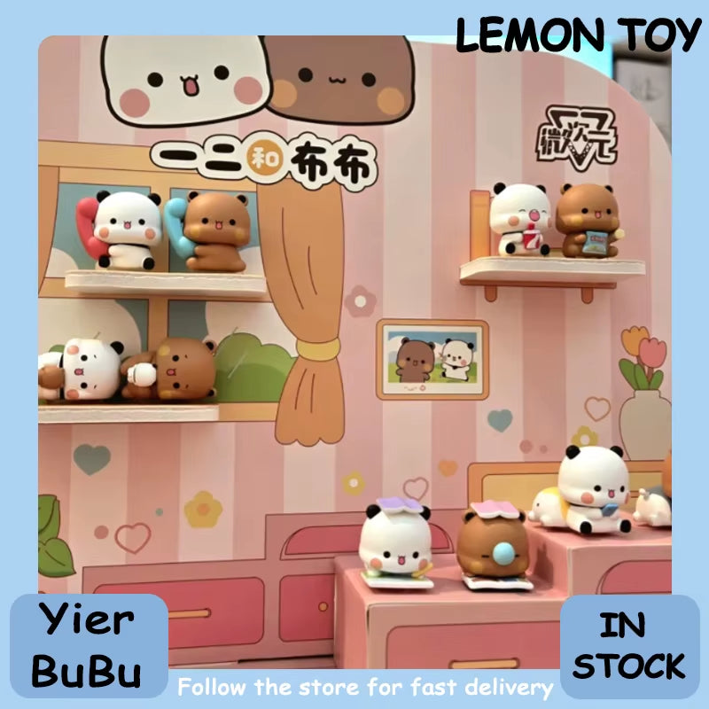 Genuine Yier and Bubu Couple'S Daily Life V3 Series Blind Box Cute Figurine Collection Desktop Ornament Fashion Trend Gift